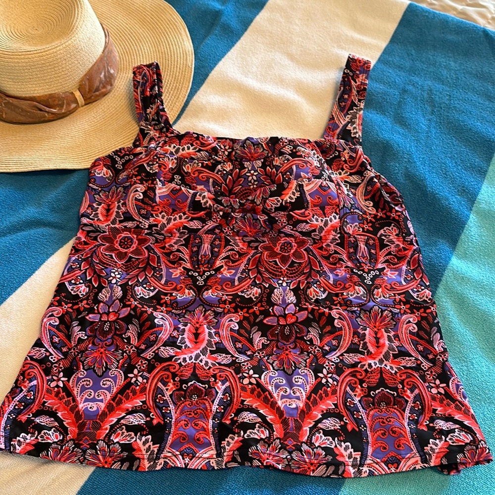 Beautifully colored swim top